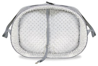 AIO FACTORY Trasportino per auto 50x40 cm Minky Grey Seggiolino per cani impermeabile