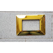 Trade Shop - Placchette Placche In Abs Per Serie Matix Bticino Compatibile 3 4 6 Moduli Color - Oro Satinato -4 Fori     -