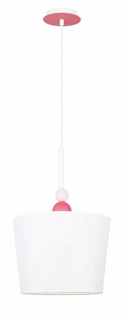 Lampada a sospensione Candellux BEBE bianco/rosa Ø30 E27