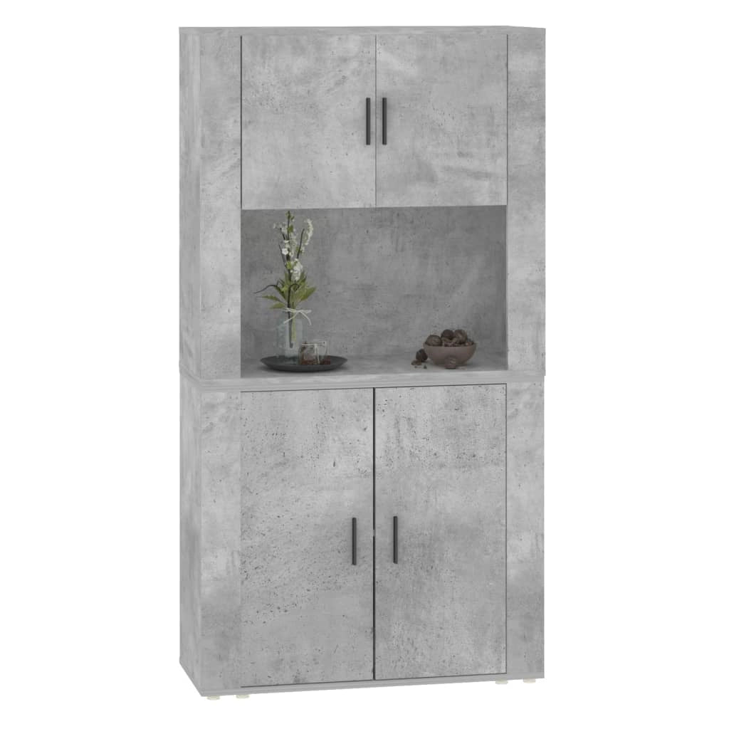 Credenza buffet cassettiera mobile contenitore organizer cucina soggiorno soggiorno legno multistrato grigio 02_0034725