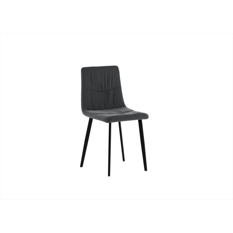 Sedia rivestita in tessuto easy-clean Gambe in metallo verniciato Ariel 46cm X 55cm H 87.5cm Stones
