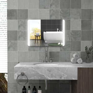 Specchio Bagno con LED a 3 Temperature e Interruttore Touch 70x50 cm Antiappannamento