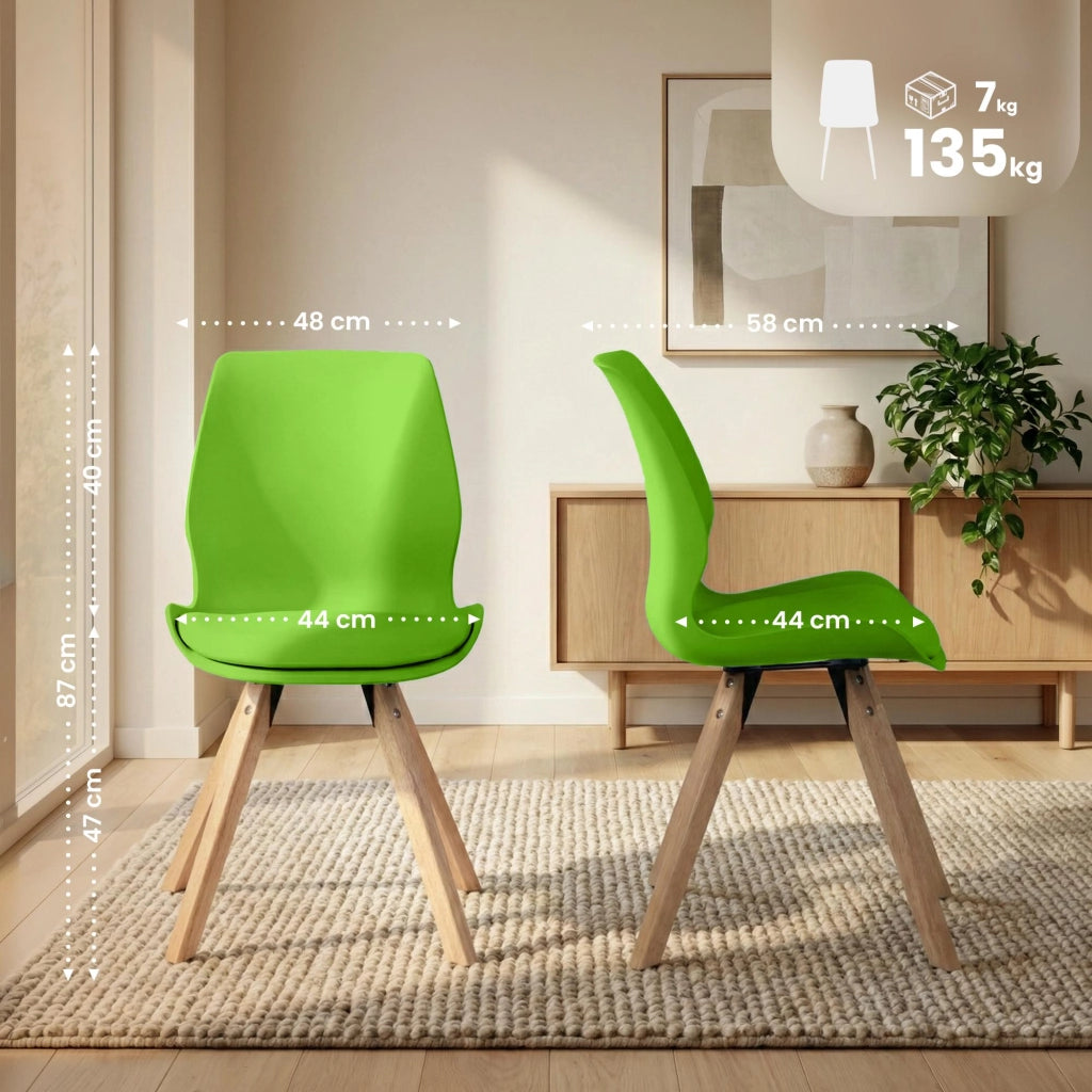 4er Set Stuhl Luna Kunststoff