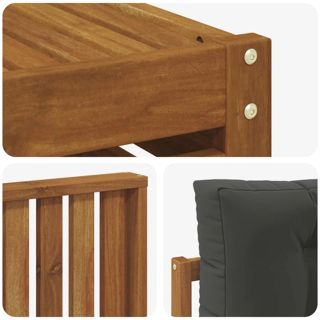 Set di divani da esterno con cuscino 8 pcs Naturale e Antracite 3373857