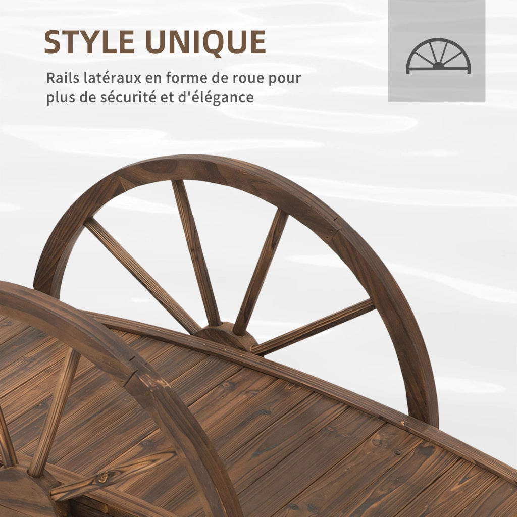 Ponticello da giardino in legno ¨C zephmum ¨C marrone 100x50x37 cm