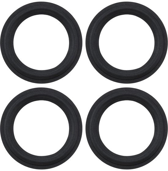 Kit di sostituzione di guaina per diffusore per altoparlanti DIY - nero - 6,5 pollici - 4 pezzi