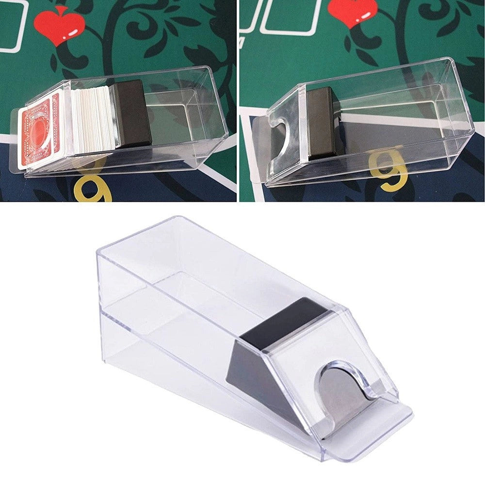 Trade Shop - Mescolatore Di Carte Da Poker Blackjack Distributore Portatile Mescola Per Gioco -