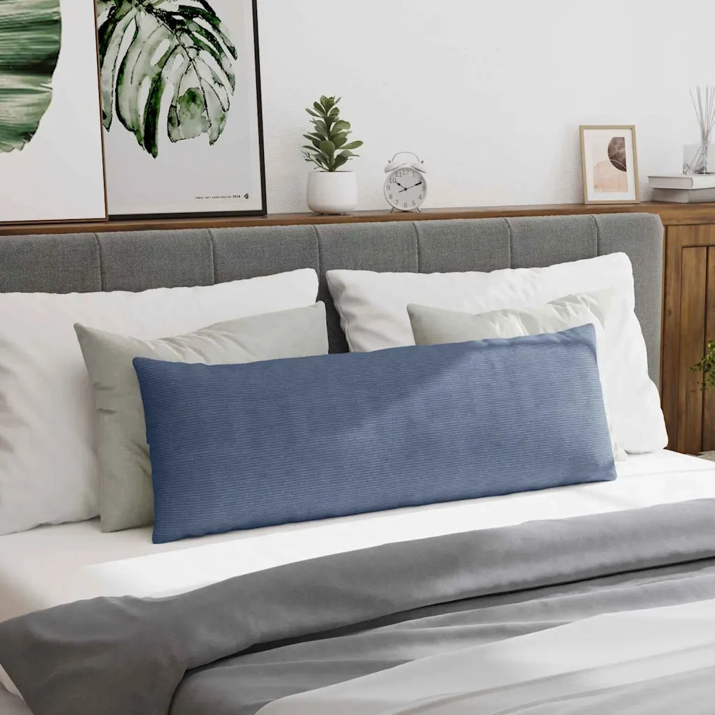 Cuscini da Divano 2 pz | Cuscini per sedie Blu 120 x 40 cm Tessuto in Cords