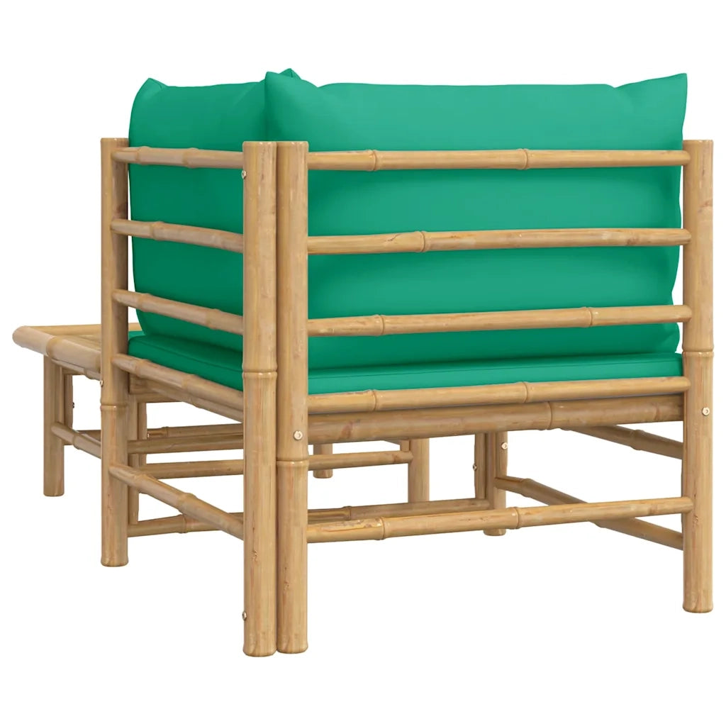 Salotto da Giardino-Set Salotto da Giardino 2pz con Cuscini Verdi Bamb¨´ 145127