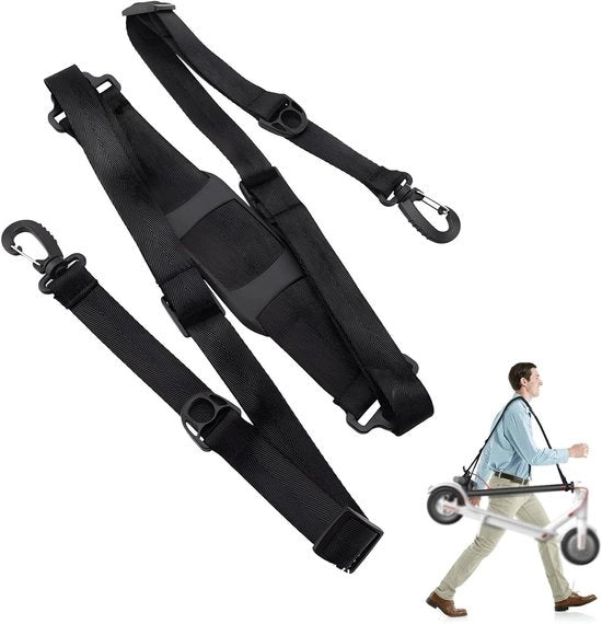 Verstelbare schouderriem per bambino per biciclette e scooter con cinturone universale - Ideale per e-scooter - Comodo per trasportare zaino e sacchetto per laptop - Accessori duraturi con funzionalità aggiuntiva