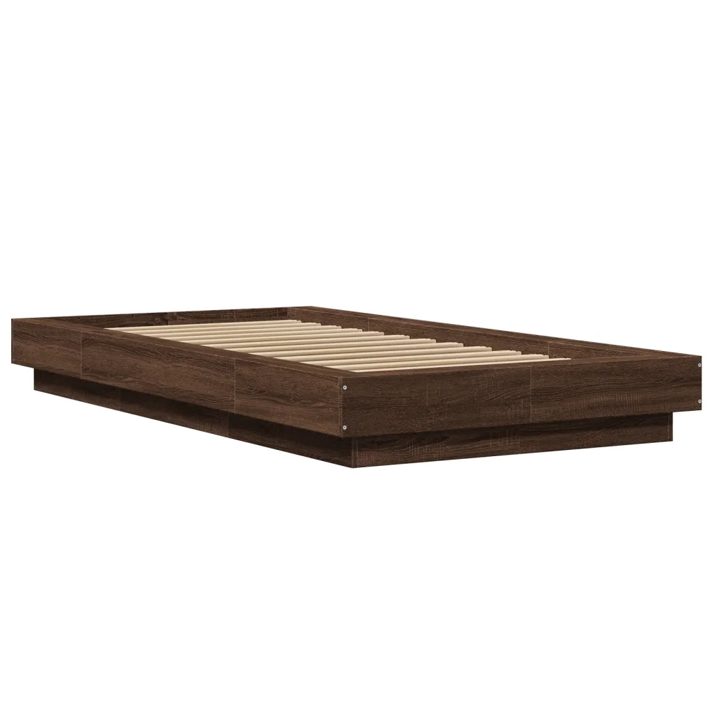 Giroletto-Struttura Letto Rovere Marrone 90x200 cm in Legno Multistrato 758673