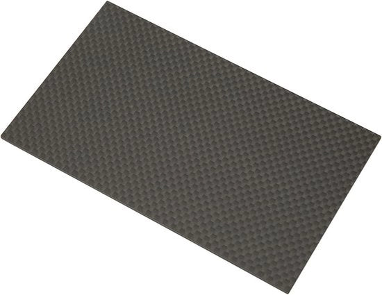Pannello in Fibra di Carbonio 75x125mm - Diccia 3.0mm - Impermeabile e Resistente ai Raggi UV - Pannello in Fibra di Carbonio - Nero Matto - Diverse Dicci disponibili - Leggero e Resistente