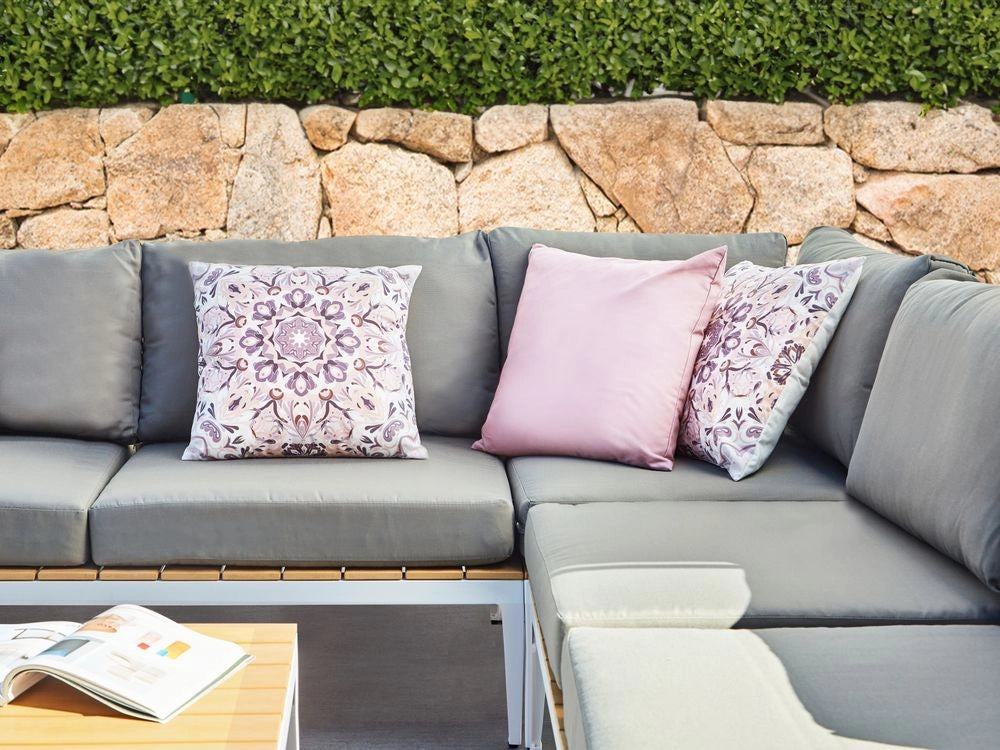 Set di 3 cuscini da esterno in poliestere multicolore Accessorio da giardino