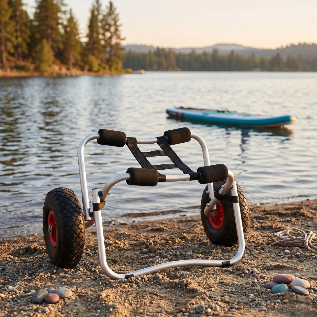 Carrello Pieghevole in Alluminio per Trasporto Kayak Canoa in.tec