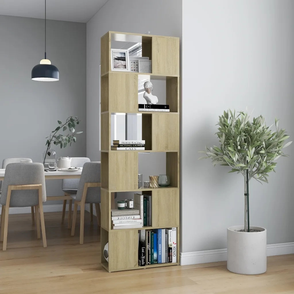 Libreria/Divisorio Rovere Sonoma 60x24x186 cm in Truciolato cod mxl 14800
