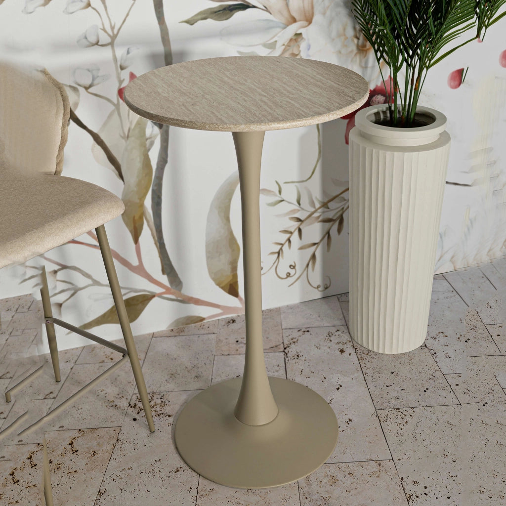 Leh, Tavolo Fisso 2 Posti, 60x60x106h cm Bianco Crema