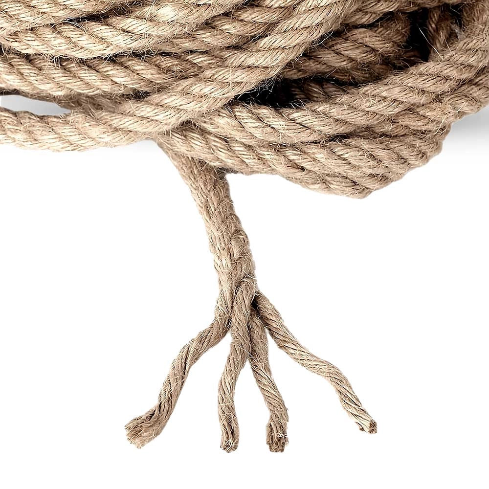 Corda di juta 6 mm x 20 m fune, spago di canapa naturale fai da te, giardino