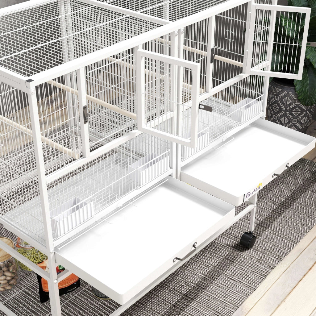 Gabbia per Uccelli Grande ¨C Zephmum ¨C 95x45,5x102 cm Bianco