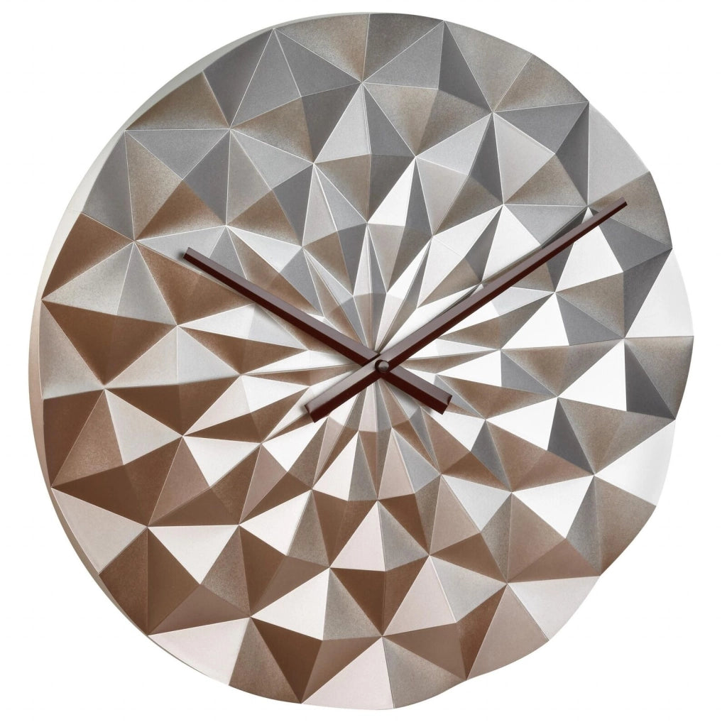 TFA 60.3063.51 DIAMOND Orologio da Parete Analogico Forma Geometrica 3D Oro Rosa Metallizzato