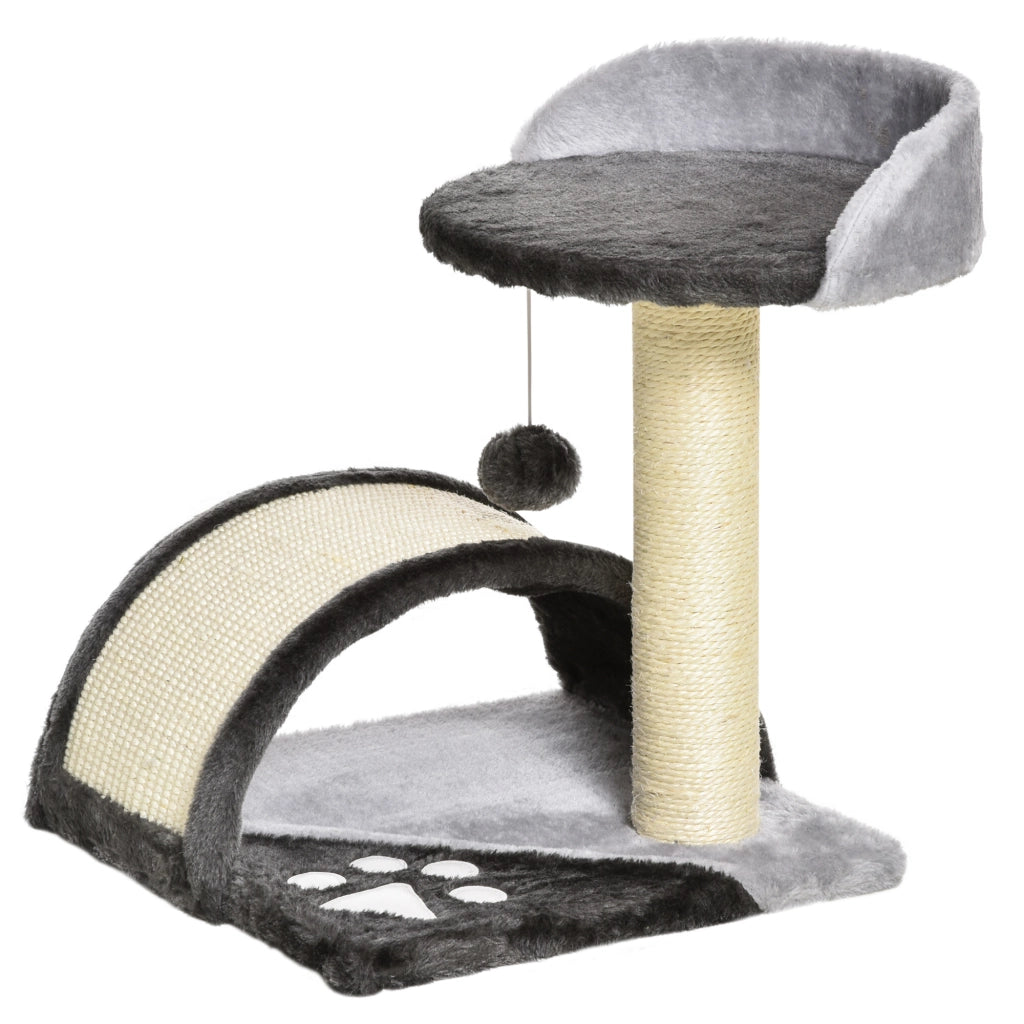 ¨¢rbol Rascador para Gatos ¨C zephmum ¨C Grigio 35.5x37x46 cm