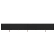 Paravento a 6 Pannelli in Tessuto 800x120 cm Nero cod mxl 60677