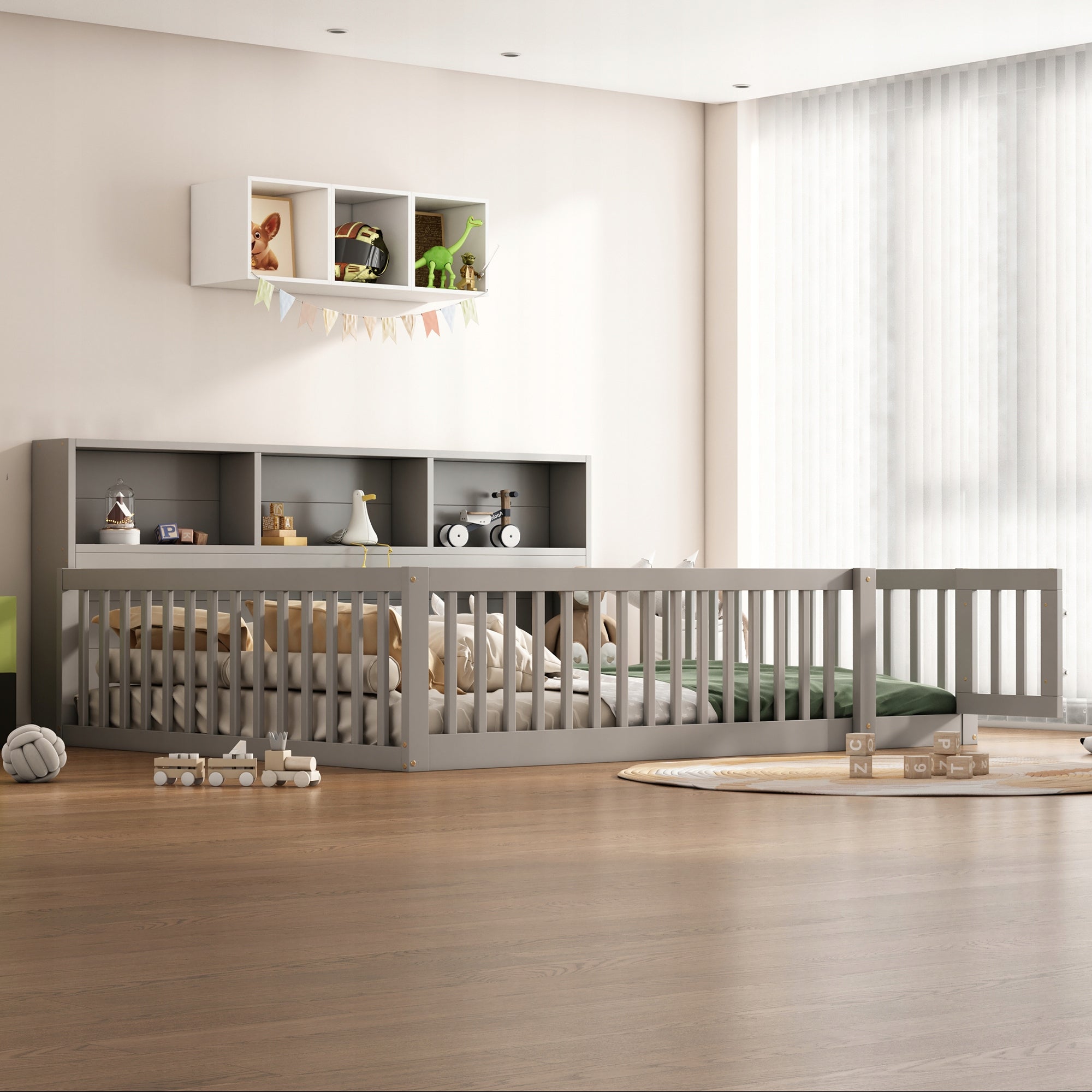 Divano letto 140x200 - Xylo - Grigio, pino