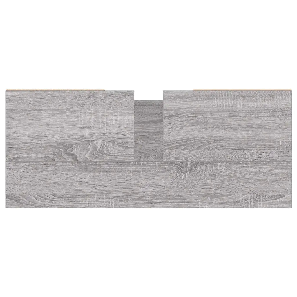 Mobile da Bagno Grigio Sonoma 80x33x60 cm in Legno Multistrato