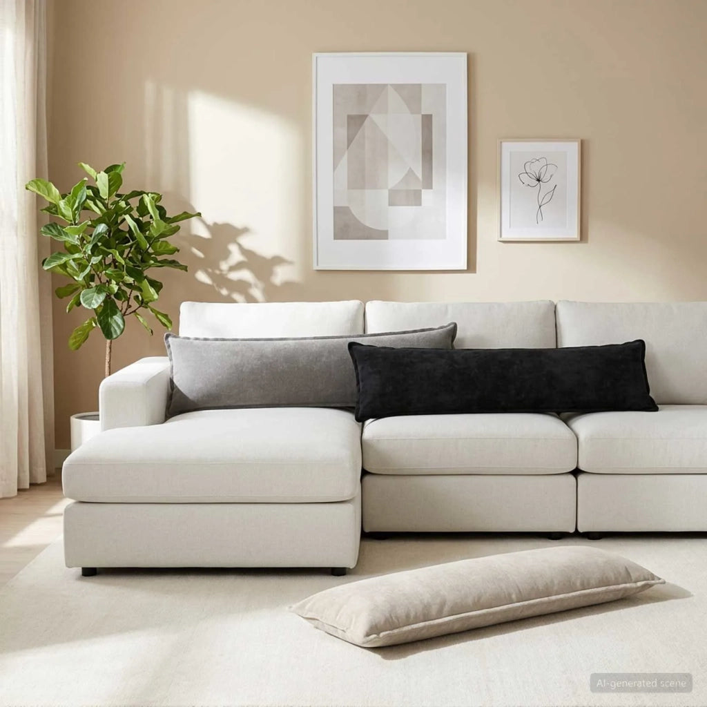 Federa HOUTEN Grigio Chiaro 40 x 145 cm Tessuto Chenille 917242