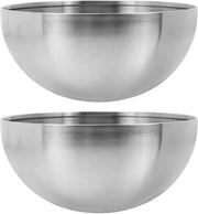 Due ciotole per pasto per finestre, acciaio inossidabile, ciotole coreane, metallo, ciotola per pho, ciotole per servire cereali, zuppa di riso, noodle, insalata, 12 cm, argento