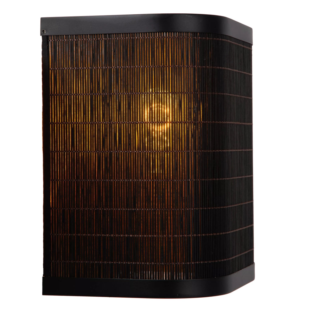 Applique da parete TAGALOG rattan nero 1xE27 40W Lucide