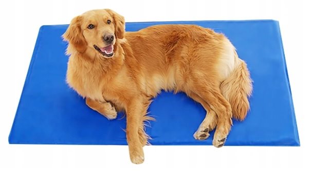 AIO FACTORY 70x110 cm Tappetino rinfrescante in gel blu Letto per cani impermeabile