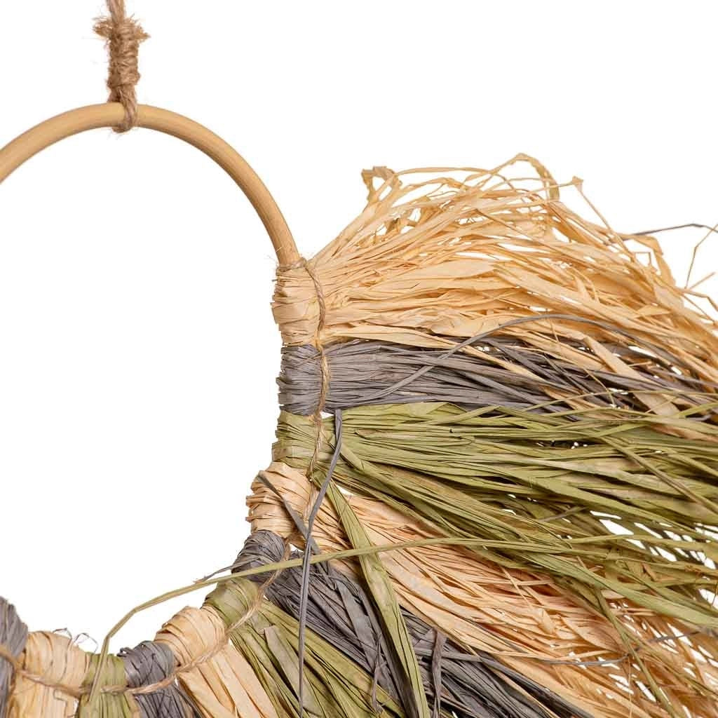 Collana decorazione muro in fibra naturale marrone 19x02x15h