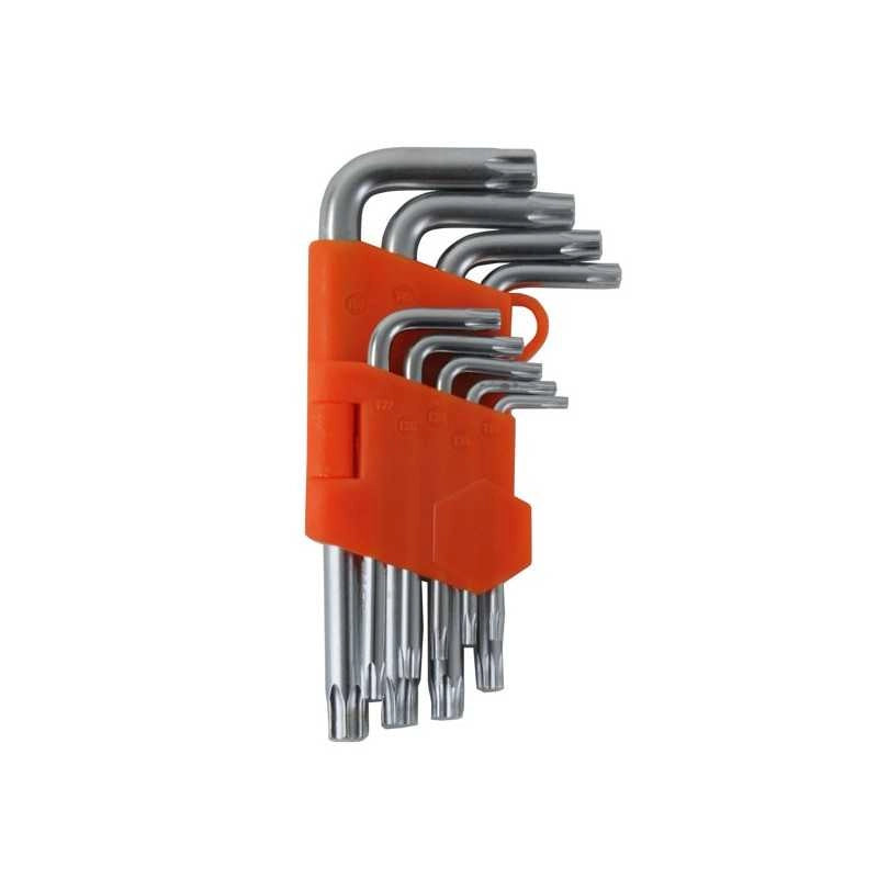 Chiavi Torx T10/50 pz.9 con Foro Cv Corte Alte 01976