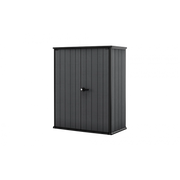 Armadio Porta Attrezzi da Esterno Cortina Alto EVOTECH+ 1400L 140x73,6x170,4 - Grigio effetto legno - Keter