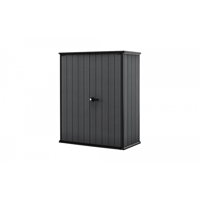 Armadio Porta Attrezzi da Esterno Cortina Alto EVOTECH+ 1400L 140x73,6x170,4 - Grigio effetto legno - Keter