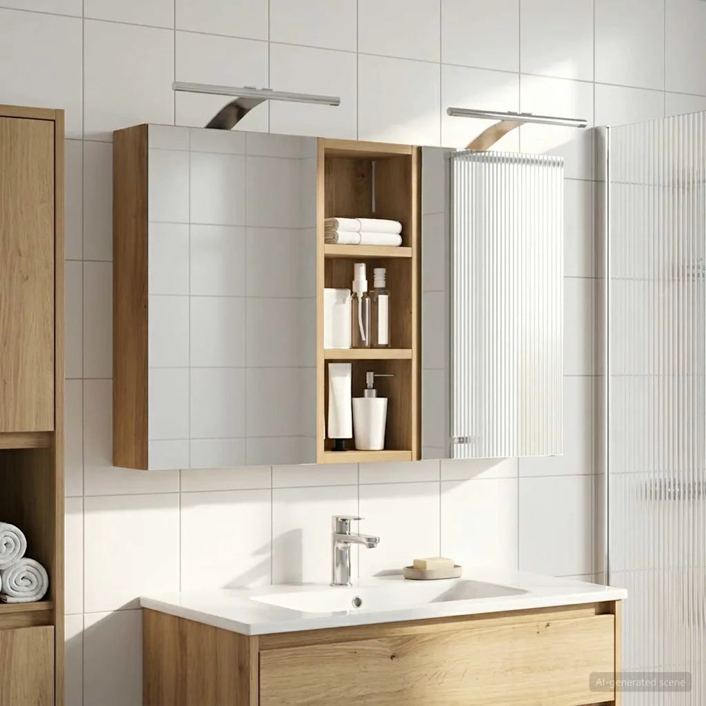Set di Armadi da Bagno con lo scaffale 3 pcs 80 x 10,5 x 50 cm 3403663