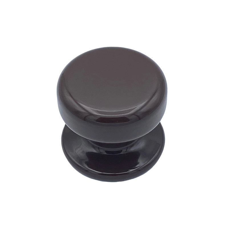 Pomolo fisso per porta SAGUATTI 875/70UB in alluminio marrone lucido