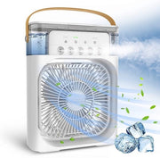 Ventilatore portatile da tavolo, ventilatore elettrico di ventilazione, condizionatore portatile dell'aria - bianco