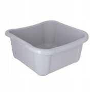 Bacinella quadrata in plastica KADAX da 8 litri con manici, colore grigio