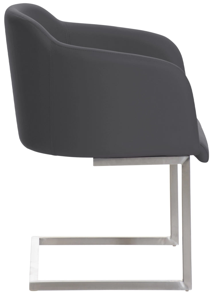 Sedia Magnus in similpelle grigio