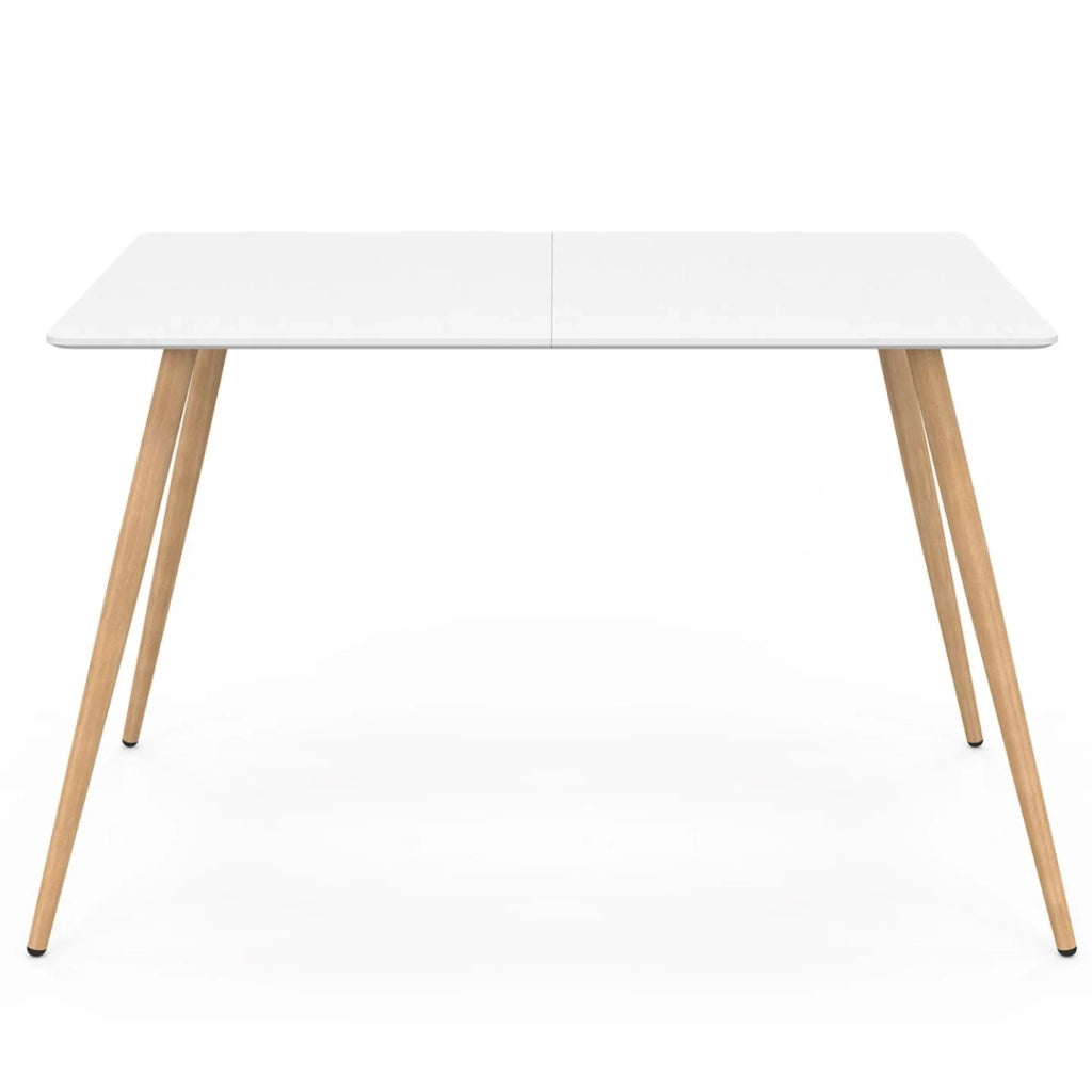 IDMarket - Tavolo da pranzo scandinavo per 6 persone bianco 120 cm SARA