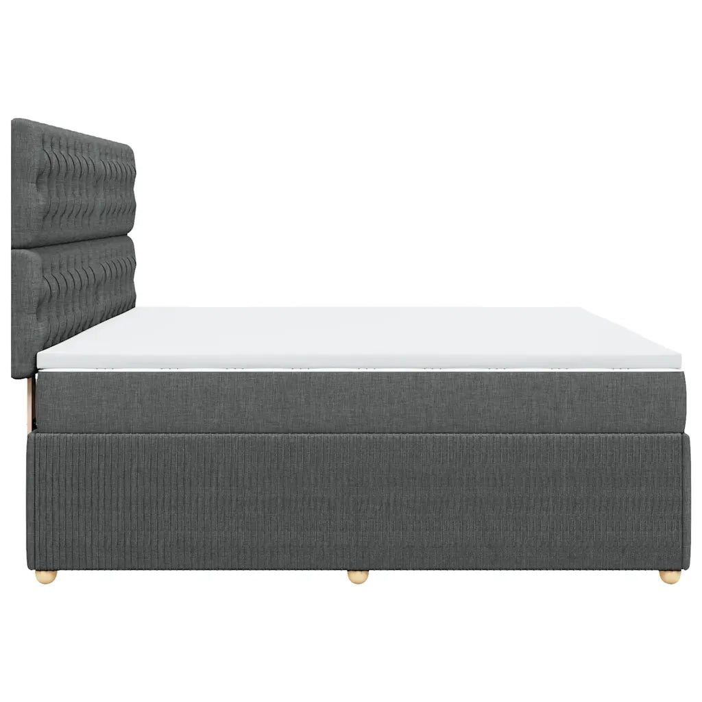 Giroletto a Molle con Materasso Grigio Scuro 180x200 cm Tessuto 3294443