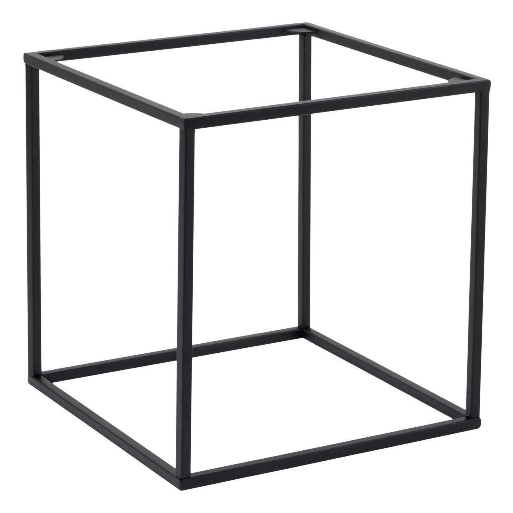 Lorsica, Tavolino da Salotto Forma Quadrato, 45x45x52h cm Nero