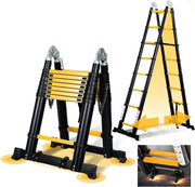 Scala Telescopica - Scala Telescopica a Volo - Altezza di Lavoro - Alluminio - Adatto per Uso Privato e Professionale - Scala Telescopica a Volo - Massima Capacità di Carico 150 kg
