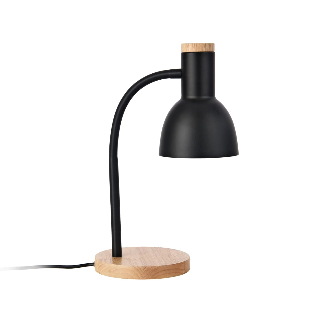Lampada da tavolo con paralume effetto legno nero 17 x 12 cm 03_0009551
