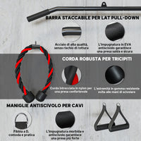 Pulley Machine Home Gym e Puleggia LAT Machine Attacco per Dischi Pesi Universali con Accessori