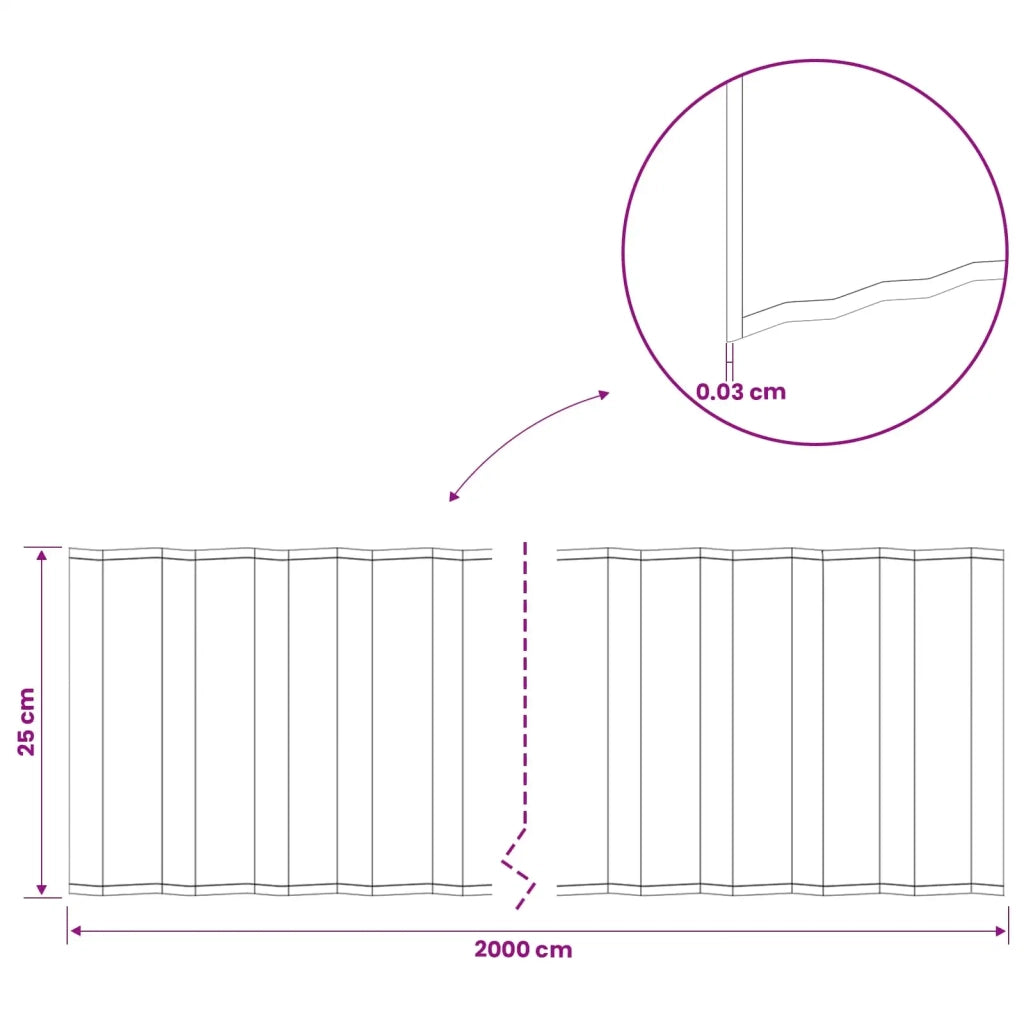 Bordura per Prato 20 m x 25 cm Acciaio zincato Argento 42030206