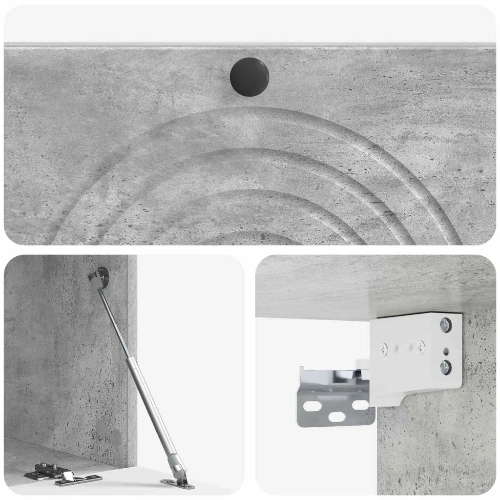 Mobile Porta TV da Muro Grigio Cemento 99 x 41 x 30 cm