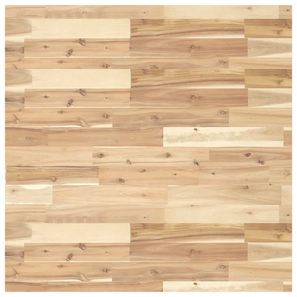 Piano Tavolo Quadrato 80x80x4 cm in Legno Massello di Acacia