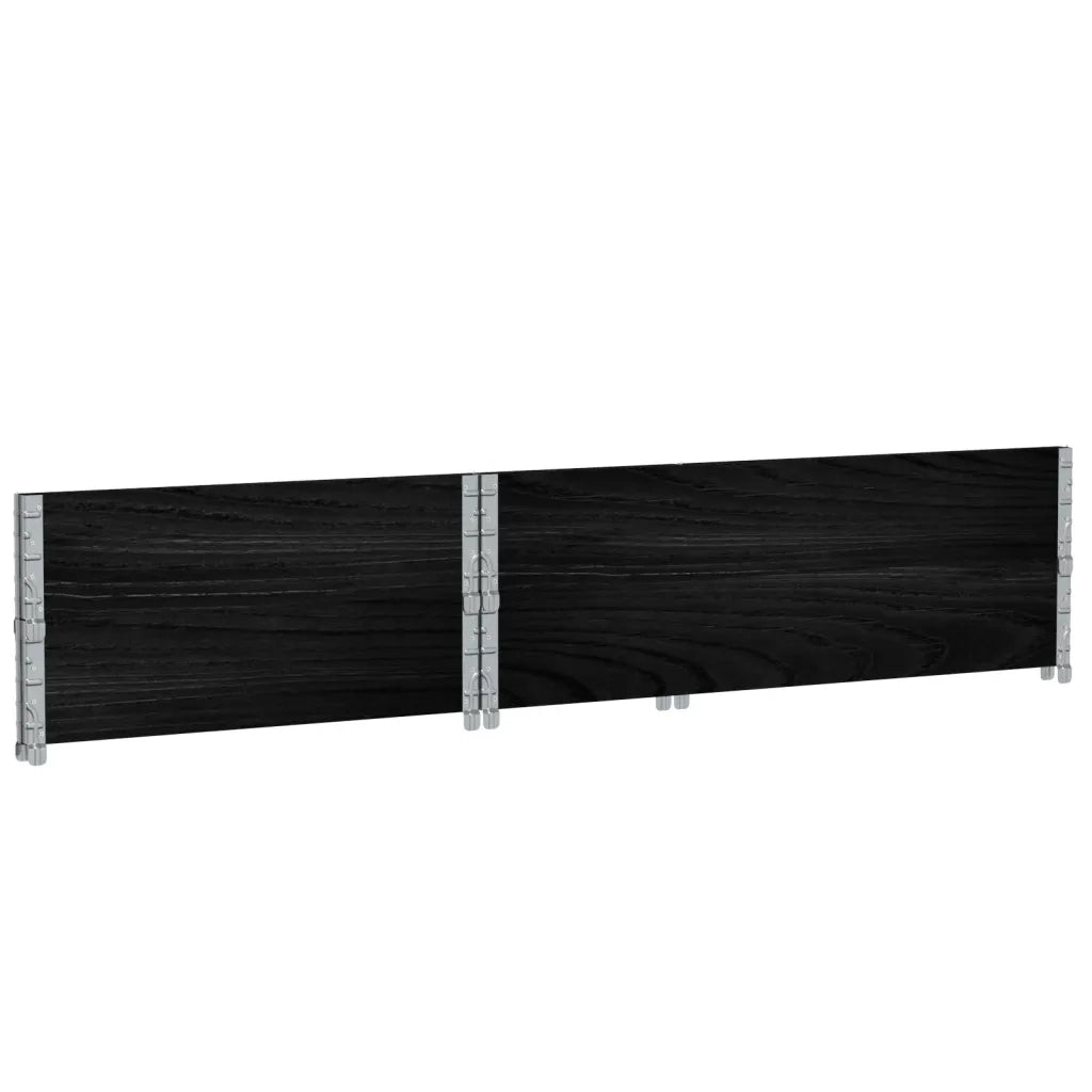 Paretali per Pallet 2 pz Neri 120x80cm Legno Massello di Pino 4010276